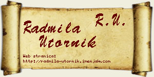 Radmila Utornik vizit kartica
